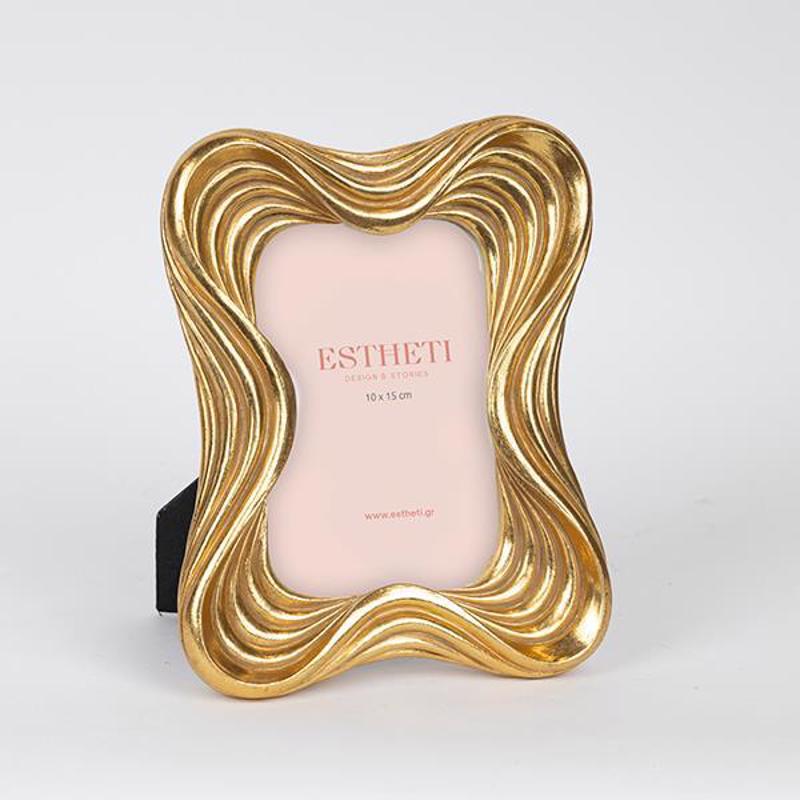 ESTHETI home Κορνίζα Resin Χρυσή (10x15cm) 16.8x3.7x21.